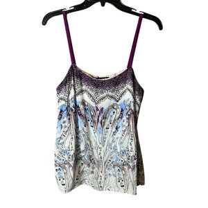 WHBM Purple Paisley Printed Cami Tank Top M